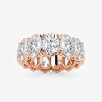 GWA009 - product video for 12 ctw Oval Lab Grown Diamond V-Prong Eternity Band - 7.5mm Width