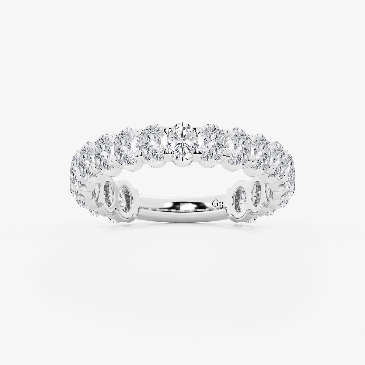 GWA010 - product video for 2 ctw Oval Lab Grown Diamond Three Quarter Eternity Wedding Band
