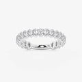 GWA010 - 1 1/2 ctw Oval Lab Grown Diamond Three Quarter Eternity Wedding Band