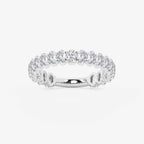 GWA010 - 1 1/2 ctw Oval Lab Grown Diamond Three Quarter Eternity Wedding Band