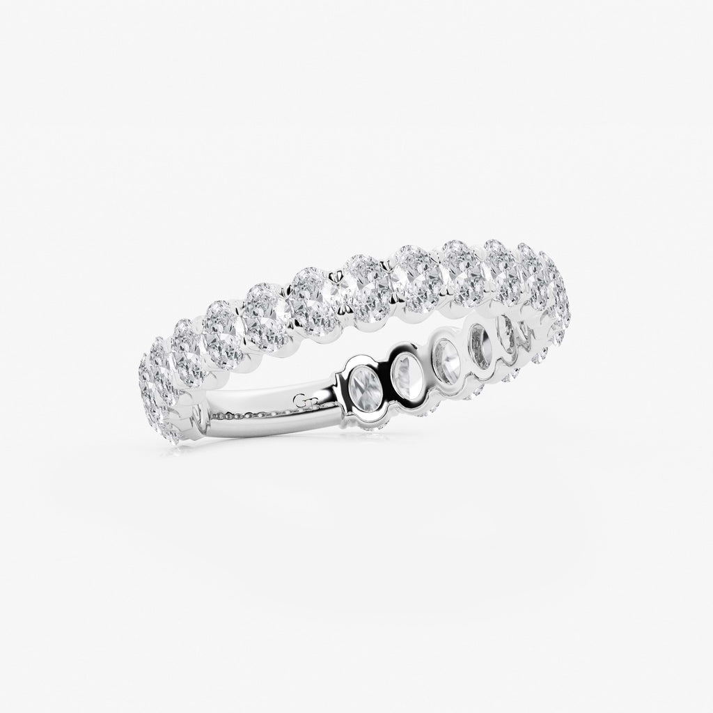 GWA010 - Additional Image 1 for  1 1/2 ctw Oval Lab Grown Diamond Three Quarter Eternity Wedding Band