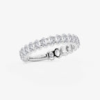 GWA010 - Additional Image 1 for  1 1/2 ctw Oval Lab Grown Diamond Three Quarter Eternity Wedding Band