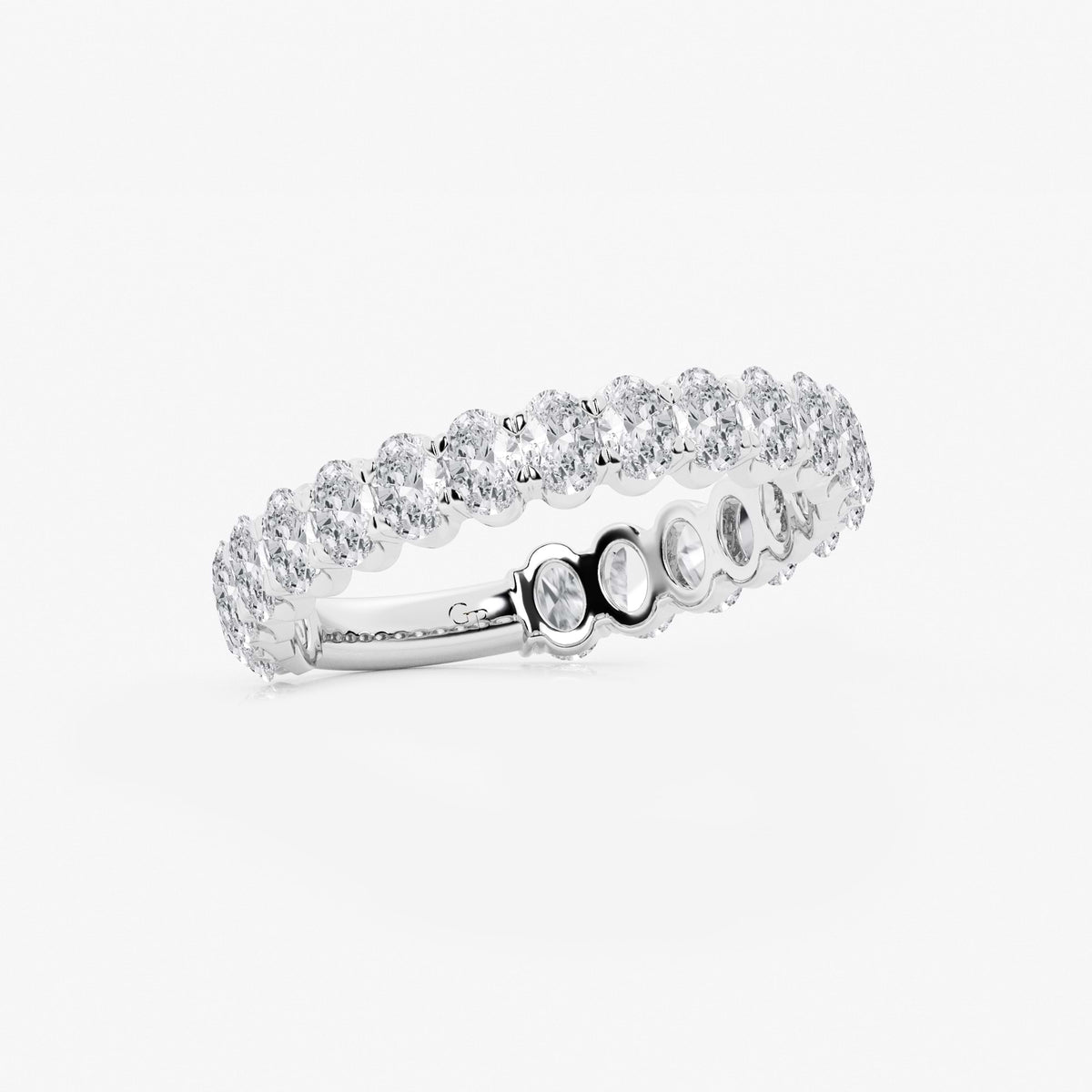GWA010 - Additional Image 1 for  1 1/2 ctw Oval Lab Grown Diamond Three Quarter Eternity Wedding Band