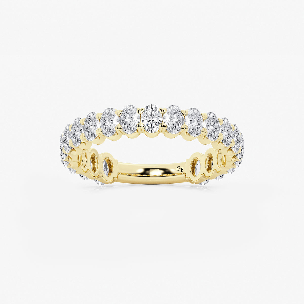 GWA010 - product video for 1 1/2 ctw Oval Lab Grown Diamond Three Quarter Eternity Wedding Band