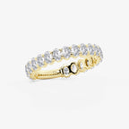GWA010 - Additional Image 1 for  1 1/2 ctw Oval Lab Grown Diamond Three Quarter Eternity Wedding Band