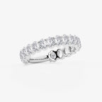 GWA010 - Additional Image 1 for  2 ctw Oval Lab Grown Diamond Three Quarter Eternity Wedding Band