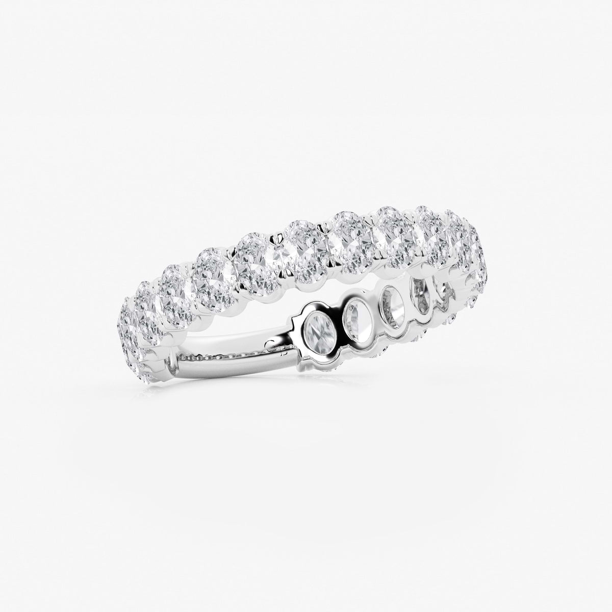 GWA010 - Additional Image 1 for  2 ctw Oval Lab Grown Diamond Three Quarter Eternity Wedding Band