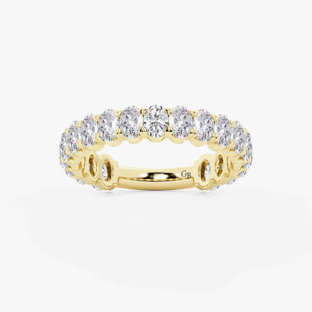 GWA010 - product video for 2 ctw Oval Lab Grown Diamond Three Quarter Eternity Wedding Band