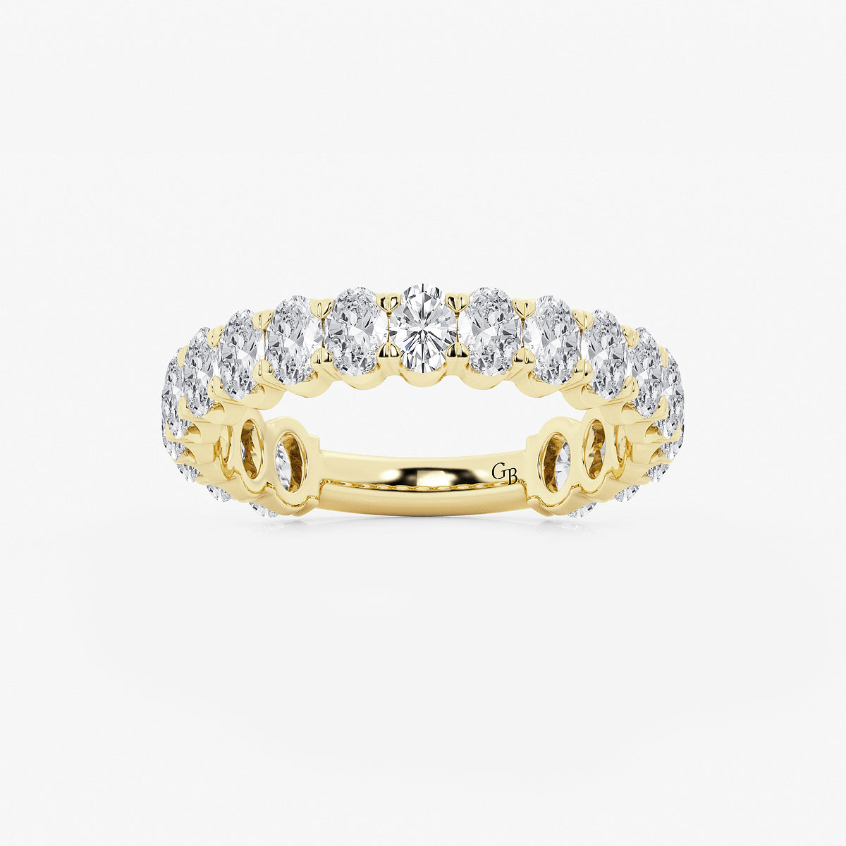 GWA010 - product video for 2 ctw Oval Lab Grown Diamond Three Quarter Eternity Wedding Band