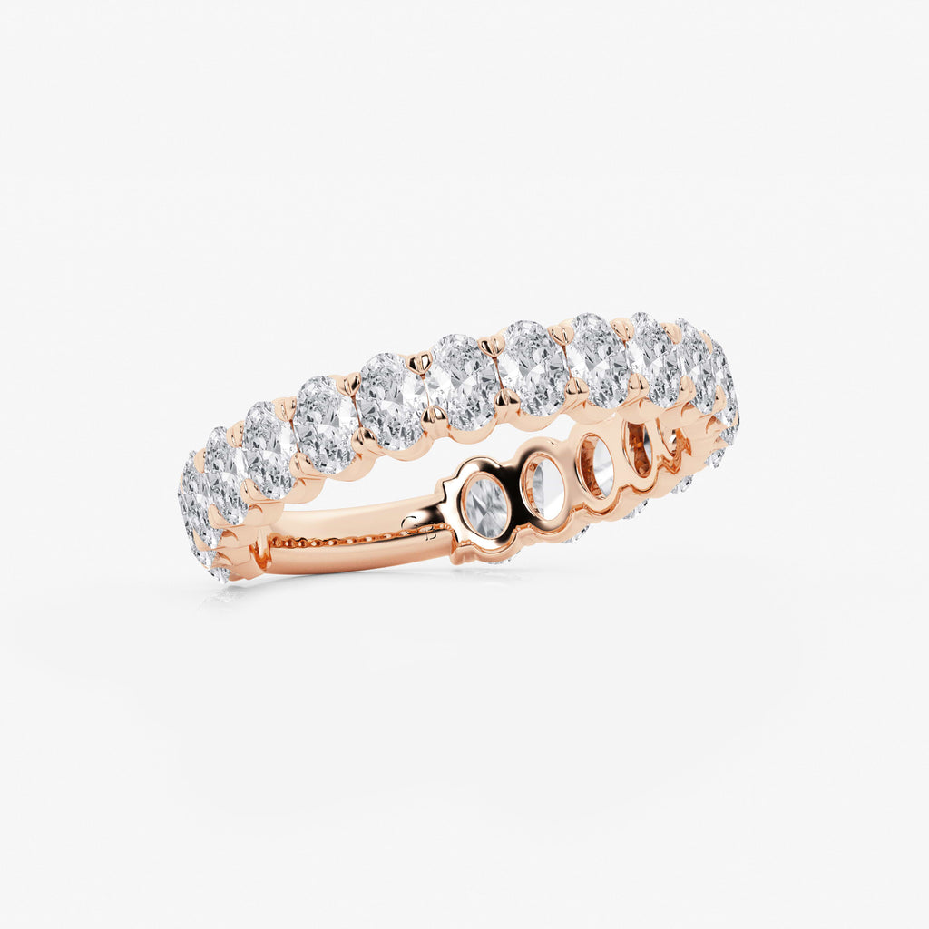 GWA010 - Additional Image 1 for  2 ctw Oval Lab Grown Diamond Three Quarter Eternity Wedding Band