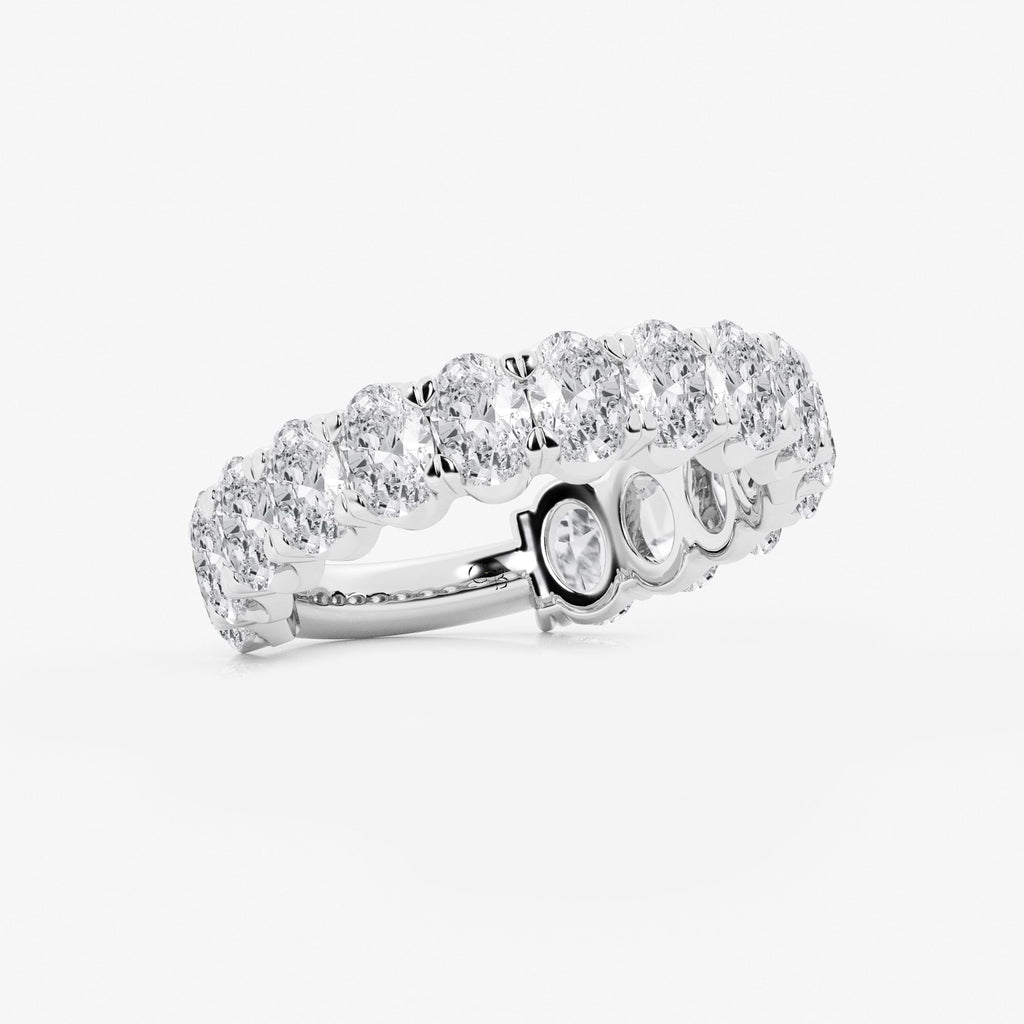 GWA010 - Additional Image 1 for  3 ctw Oval Lab Grown Diamond Three Quarter Eternity Wedding Band