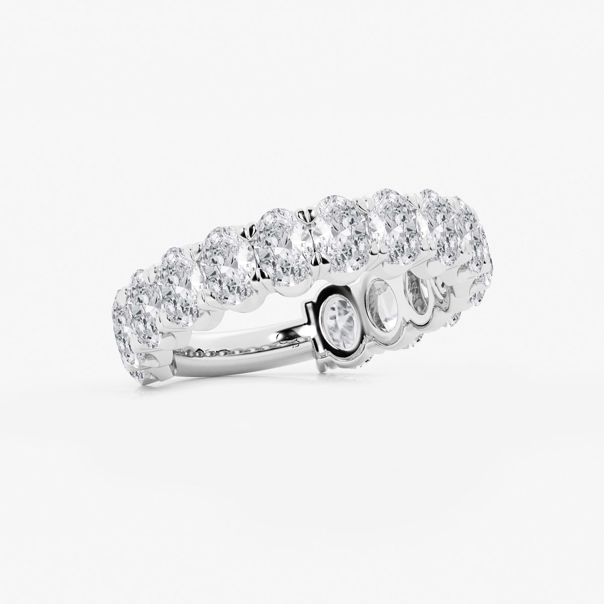 GWA010 - Additional Image 1 for  3 ctw Oval Lab Grown Diamond Three Quarter Eternity Wedding Band