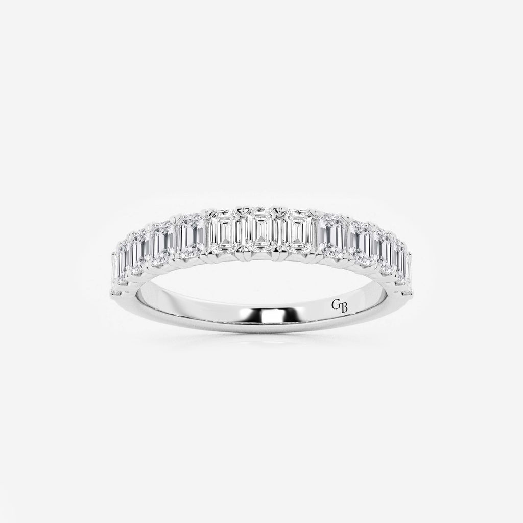 GWA011 - 1 ctw Emerald Lab Grown Diamond Wedding Band