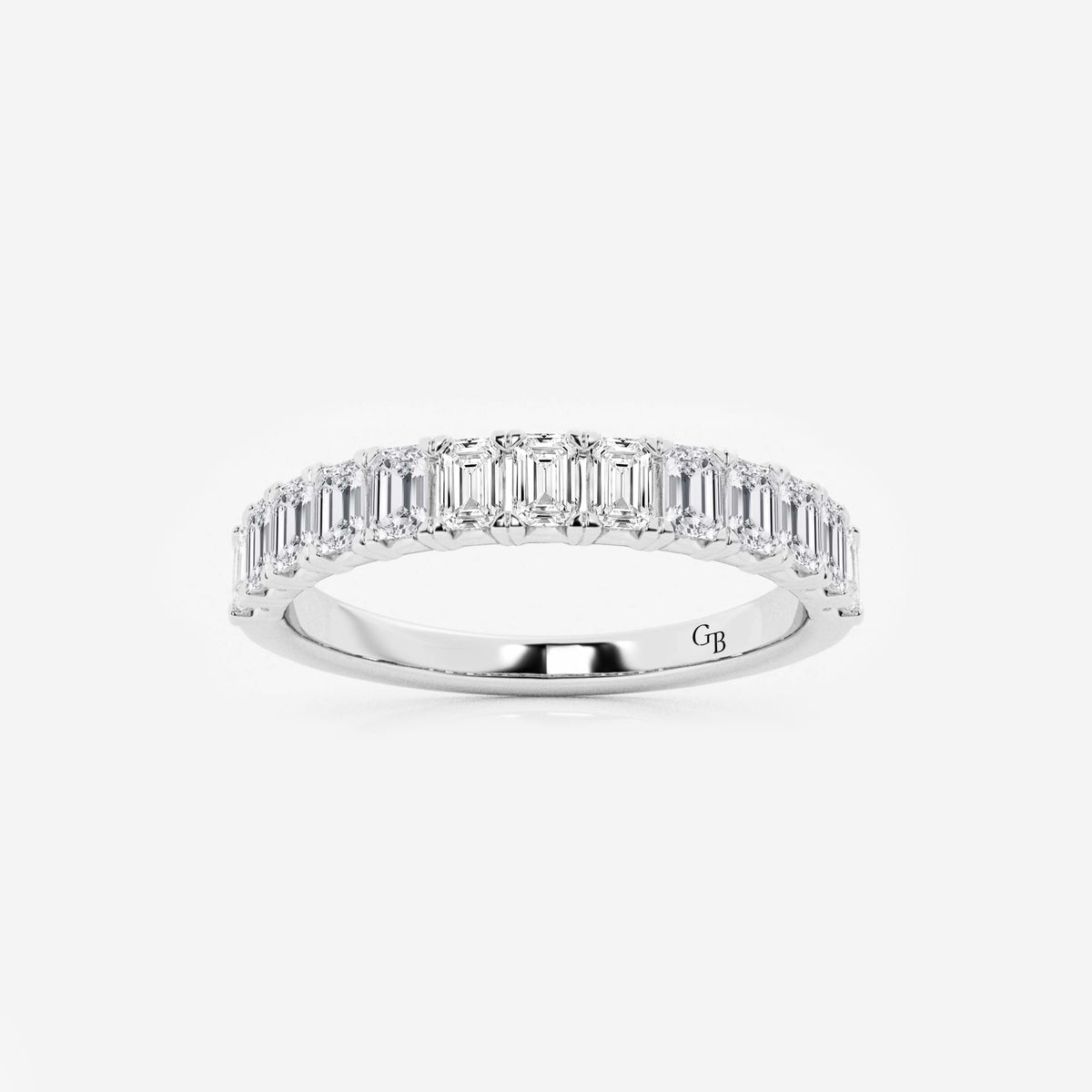 GWA011 - 1 ctw Emerald Lab Grown Diamond Wedding Band