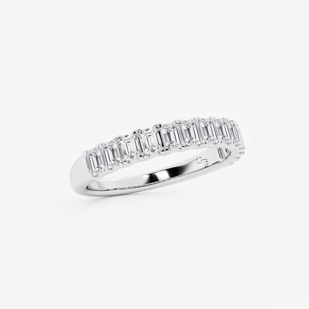 GWA011 - Additional Image 1 for  1 ctw Emerald Lab Grown Diamond Wedding Band