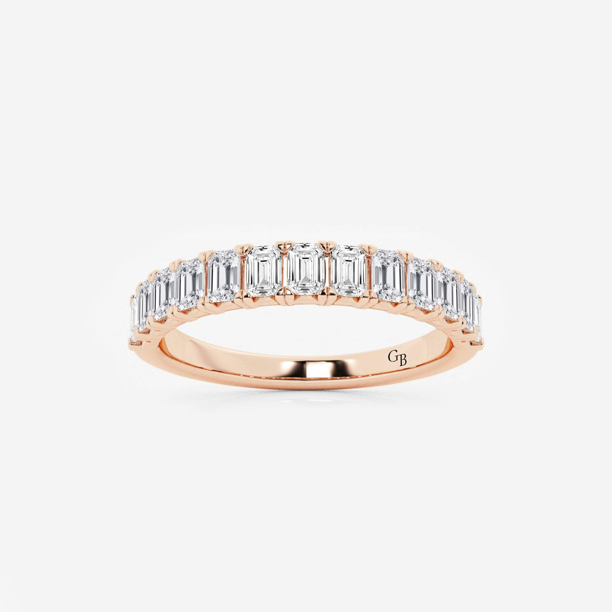 GWA011 - 1 ctw Emerald Lab Grown Diamond Wedding Band