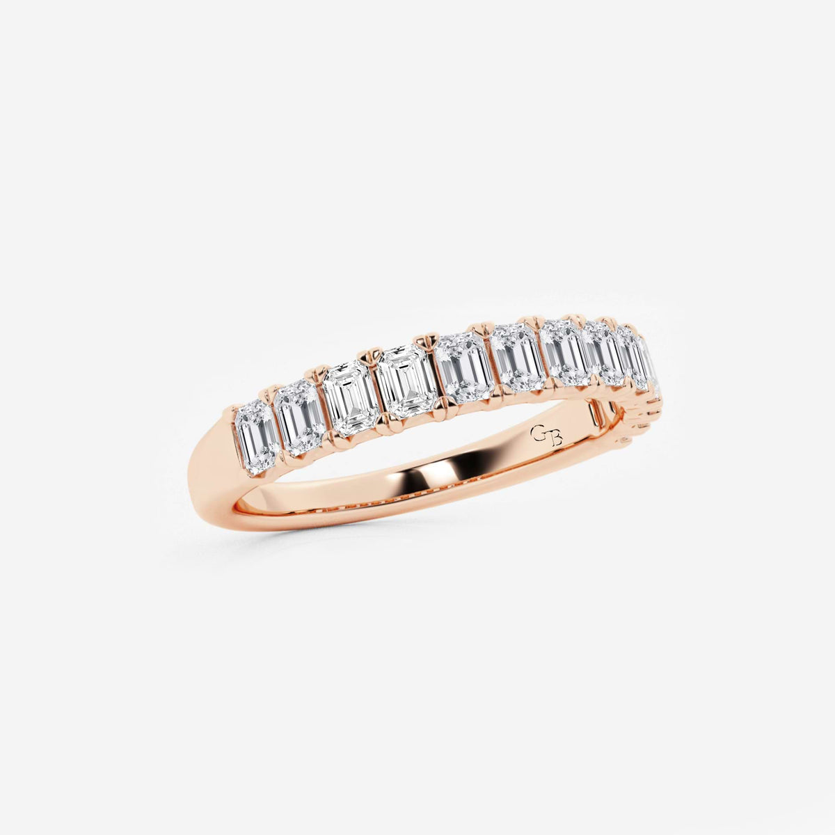 GWA011 - Additional Image 1 for  1 ctw Emerald Lab Grown Diamond Wedding Band