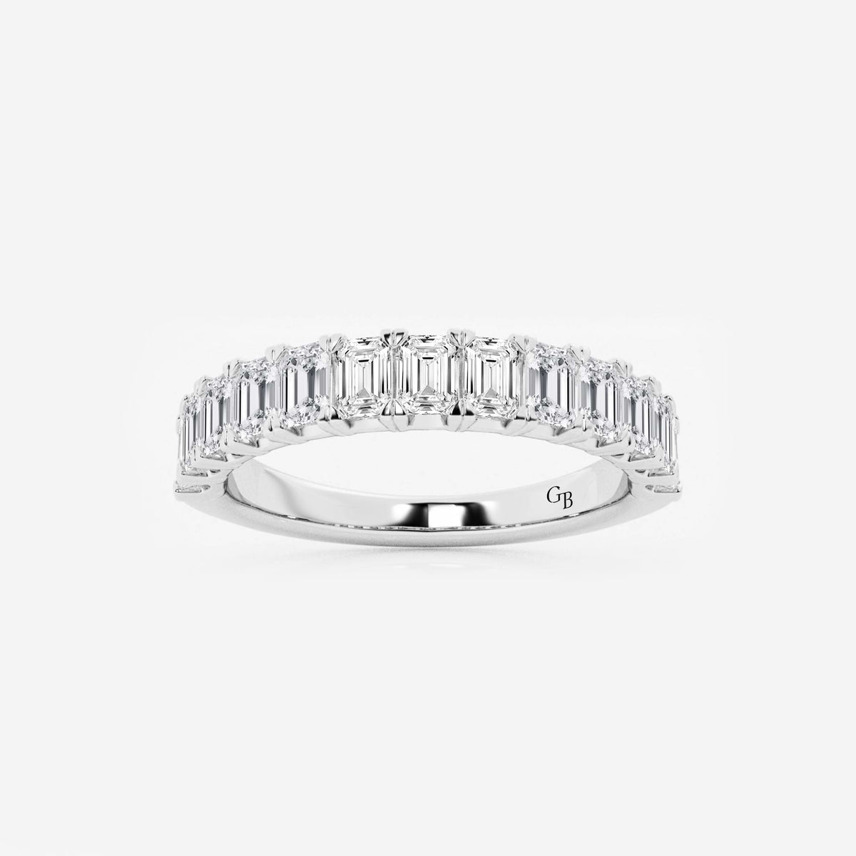 GWA011 - 1 1/2 ctw Emerald Lab Grown Diamond Wedding Band