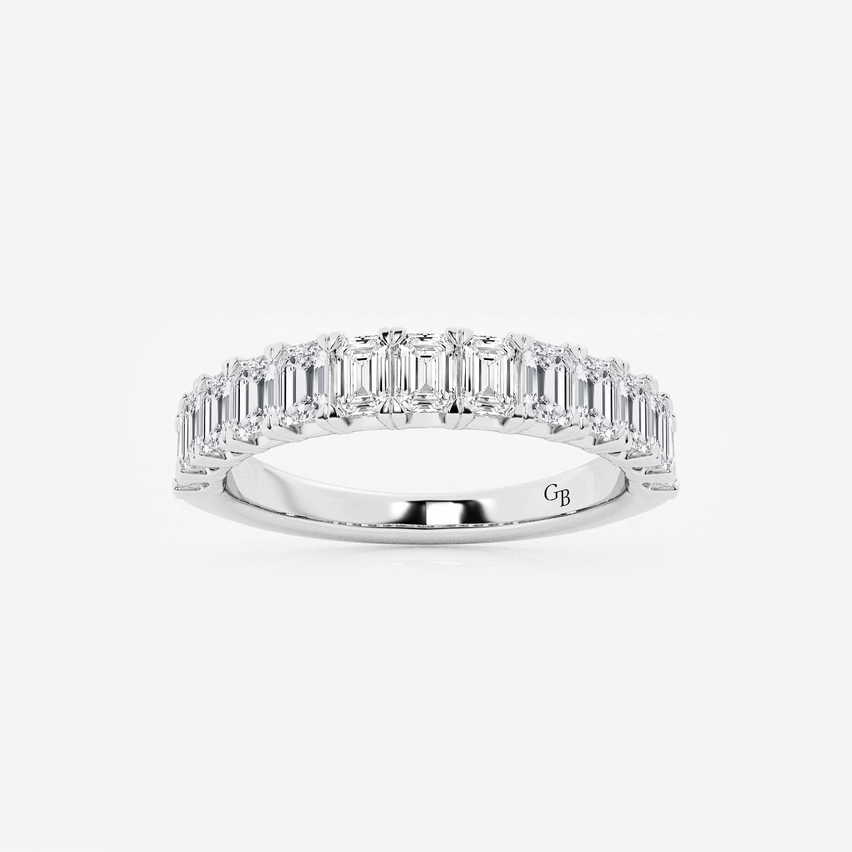 GWA011 - product video for 1 1/2 ctw Emerald Lab Grown Diamond Wedding Band