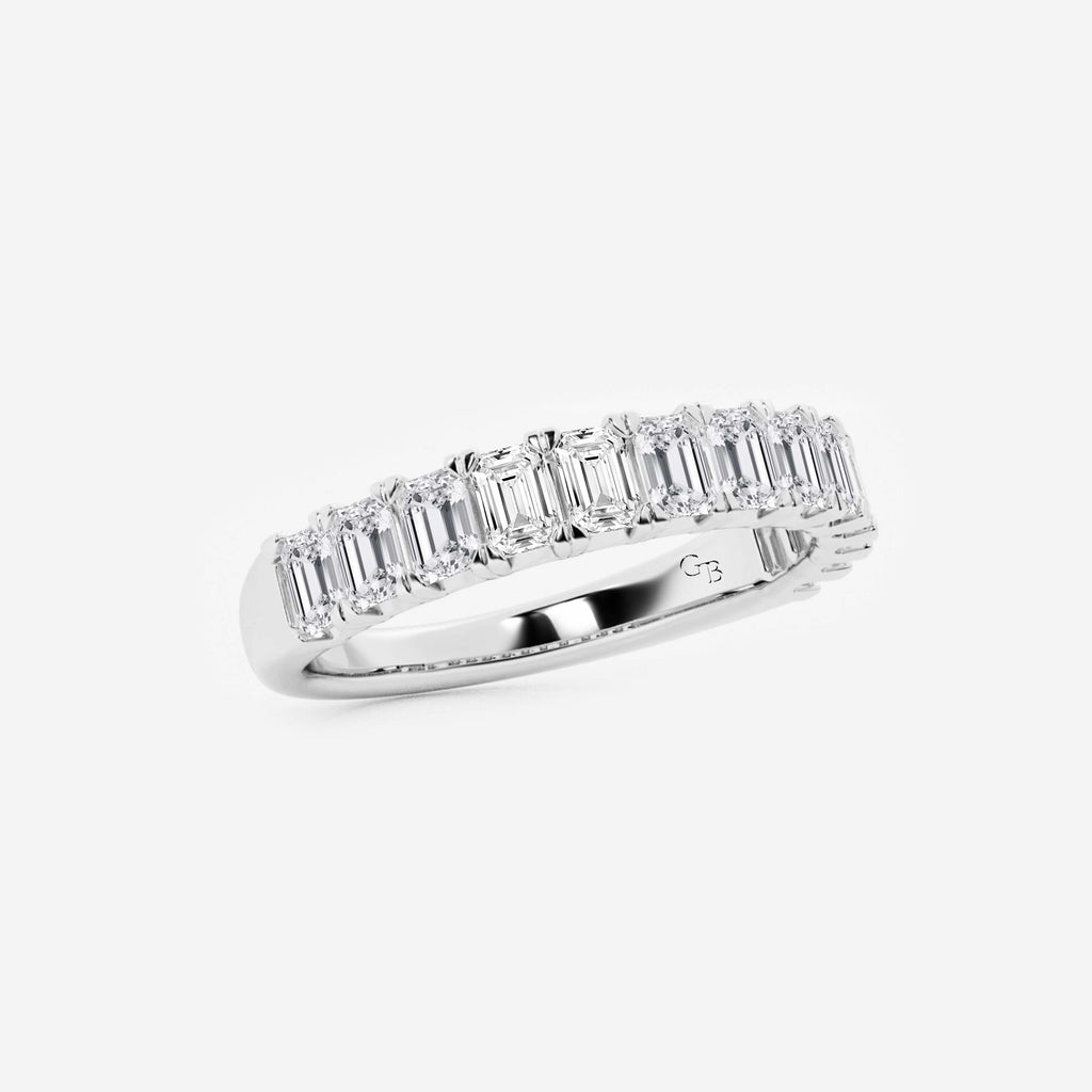 GWA011 - Additional Image 1 for  1 1/2 ctw Emerald Lab Grown Diamond Wedding Band