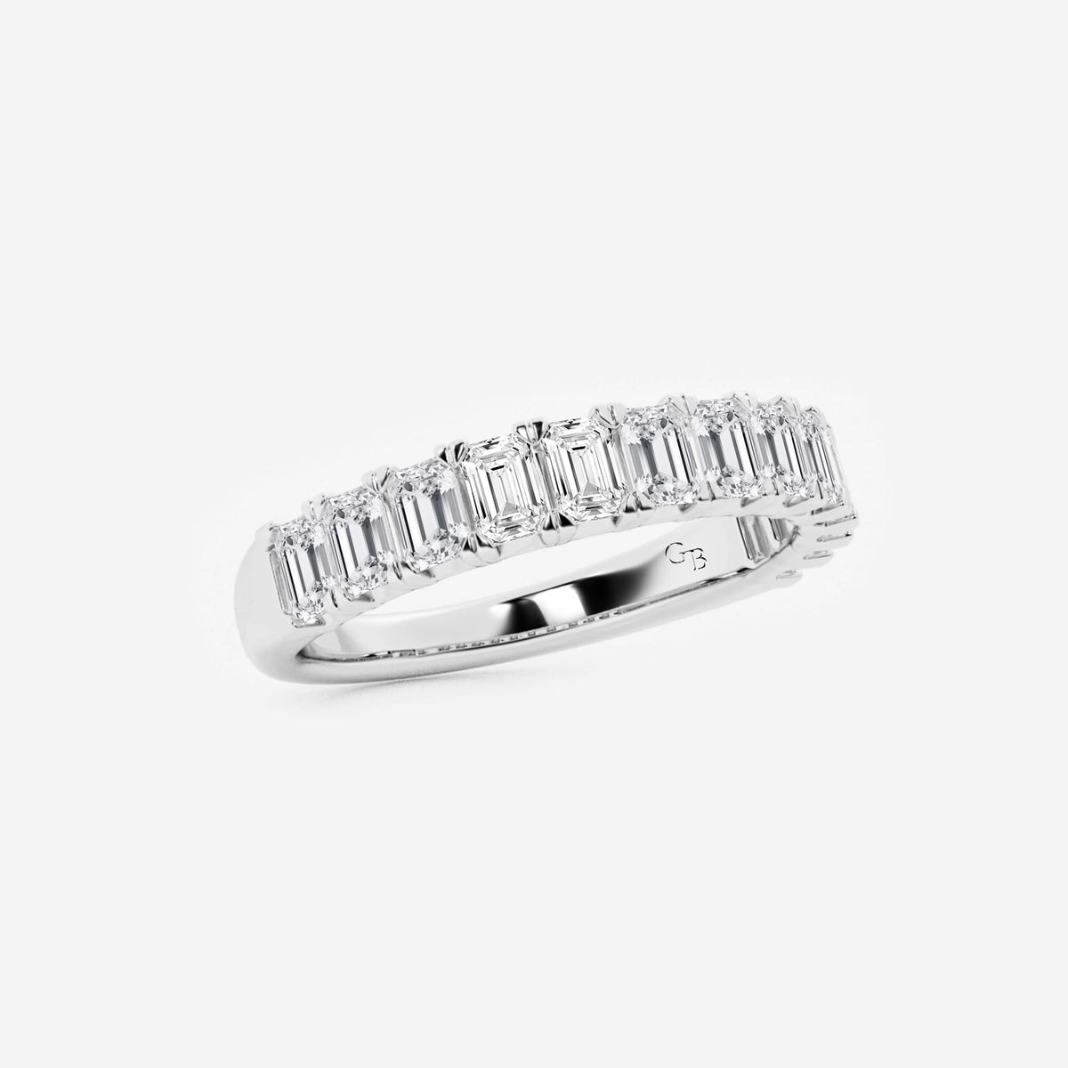 GWA011 - Additional Image 1 for  1 1/2 ctw Emerald Lab Grown Diamond Wedding Band