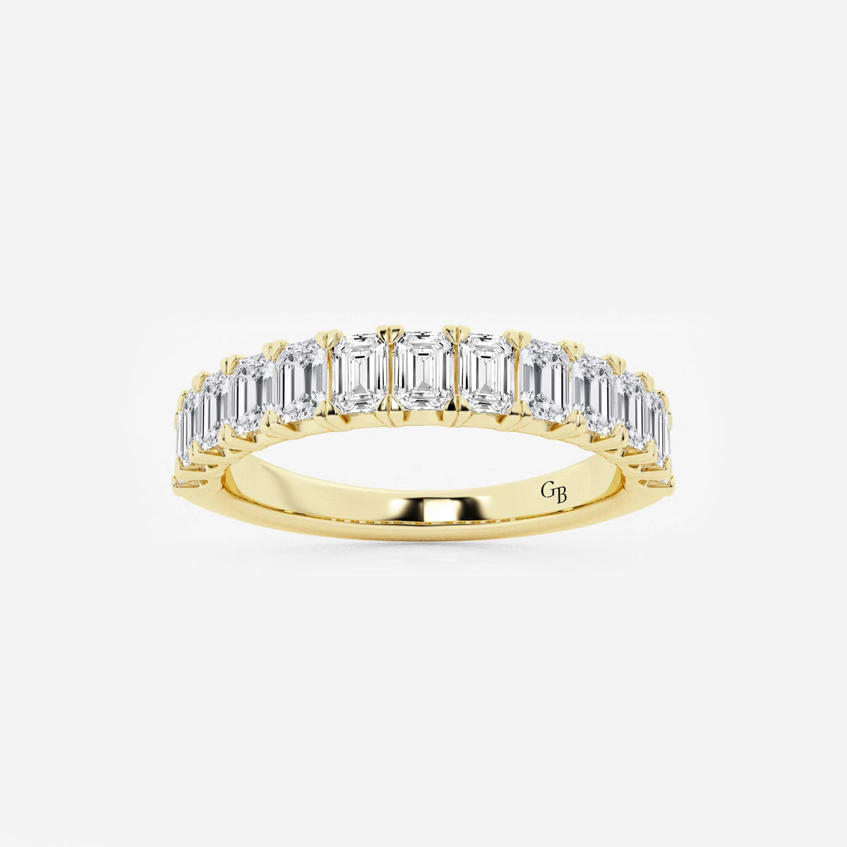 GWA011 - Additional Image 1 for  1 1/2 ctw Emerald Lab Grown Diamond Wedding Band