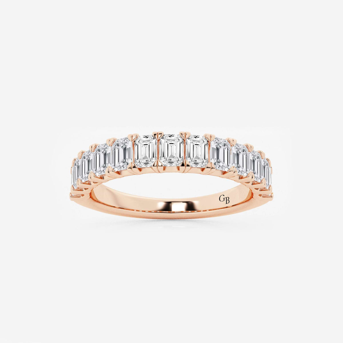 GWA011 - 1 1/2 ctw Emerald Lab Grown Diamond Wedding Band