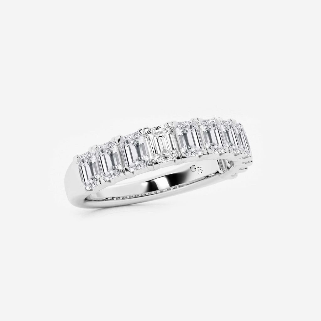 GWA011 - Additional Image 1 for  2 ctw Emerald Lab Grown Diamond Wedding Band
