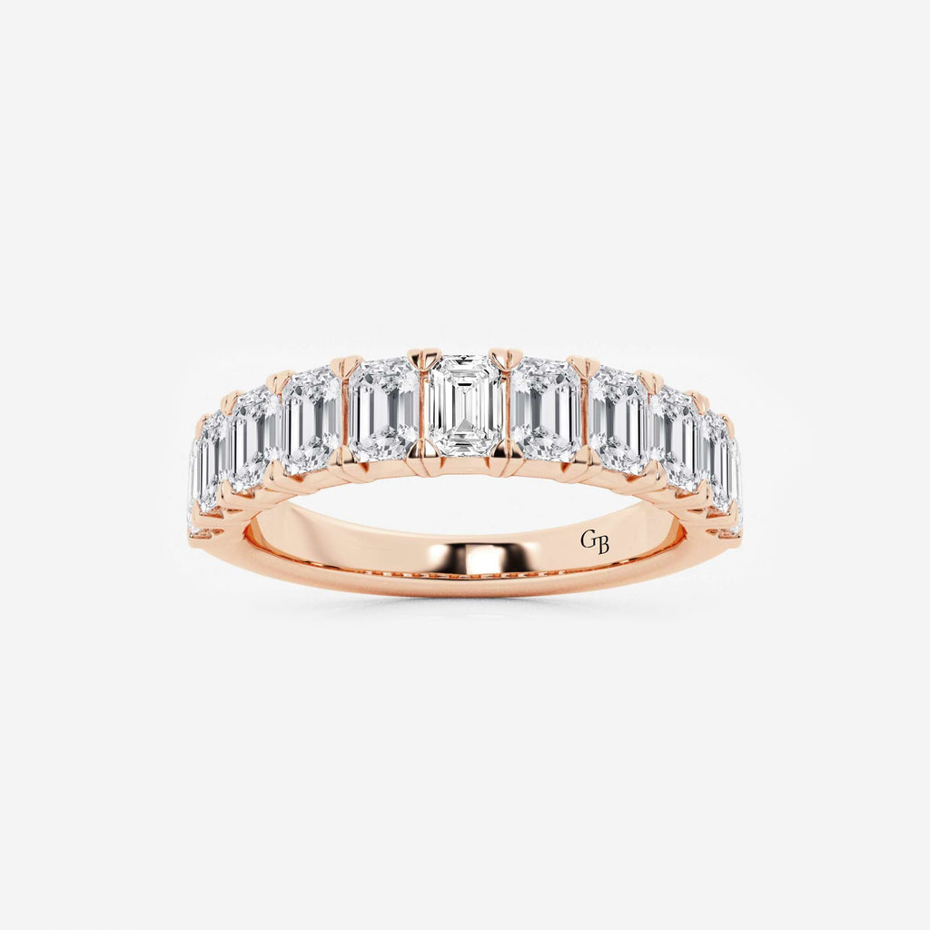 GWA011 - 2 ctw Emerald Lab Grown Diamond Wedding Band