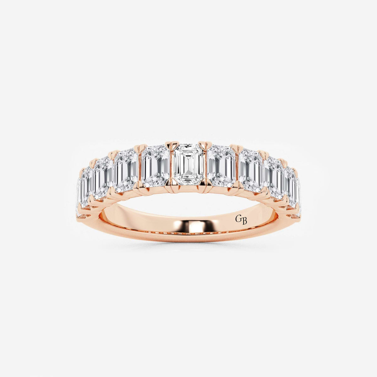 GWA011 - 2 ctw Emerald Lab Grown Diamond Wedding Band