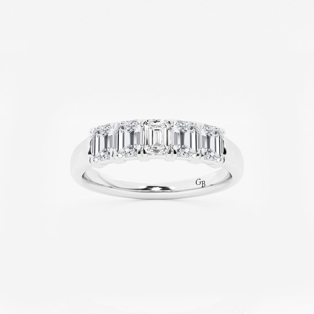 GWA012 - product video for 1 ctw Emerald Lab Grown Diamond Five-Stone Anniversary Band