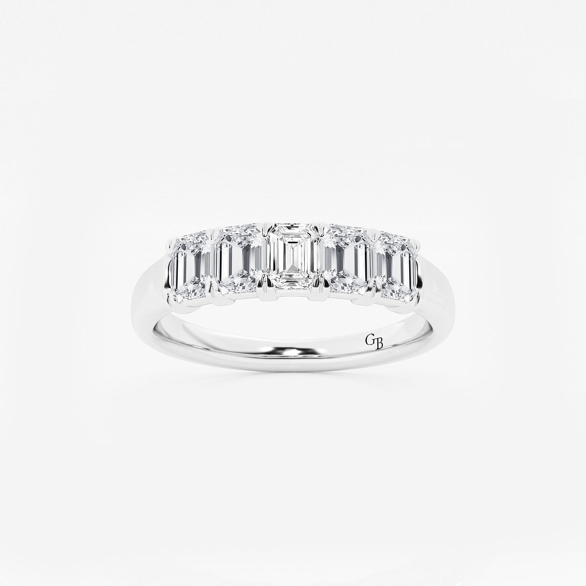 GWA012 - product video for 1 ctw Emerald Lab Grown Diamond Five-Stone Anniversary Band