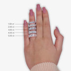 GWA012 - Additional Image 2 for  1 ctw Emerald Lab Grown Diamond Five-Stone Anniversary Band