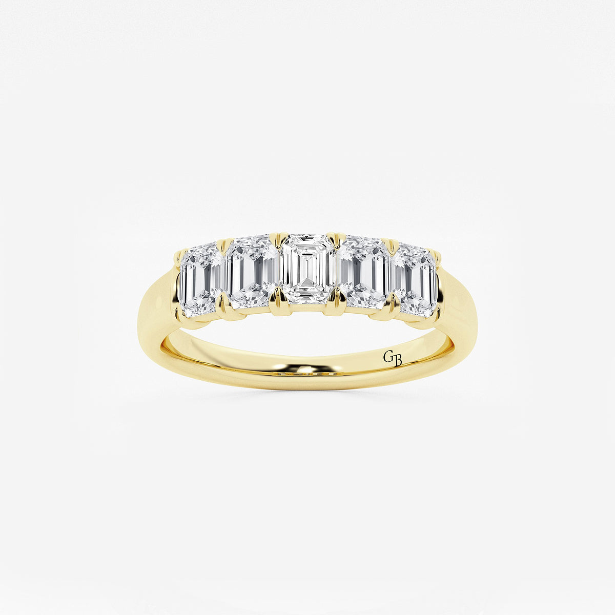 GWA012 - product video for 1 ctw Emerald Lab Grown Diamond Five-Stone Anniversary Band