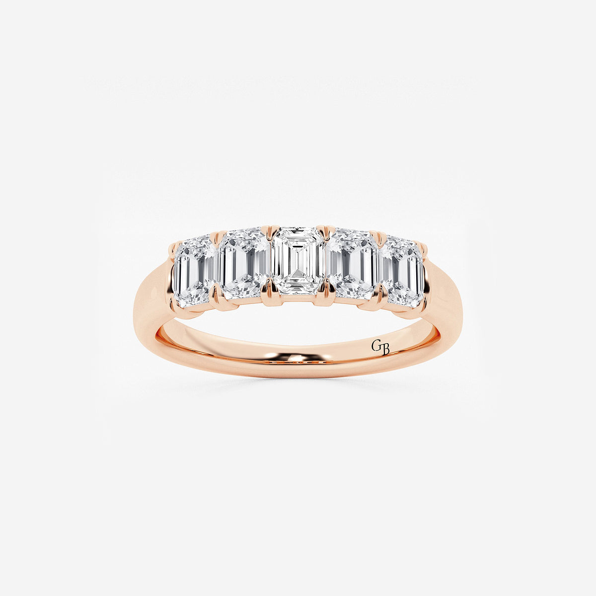 GWA012 - product video for 1 ctw Emerald Lab Grown Diamond Five-Stone Anniversary Band