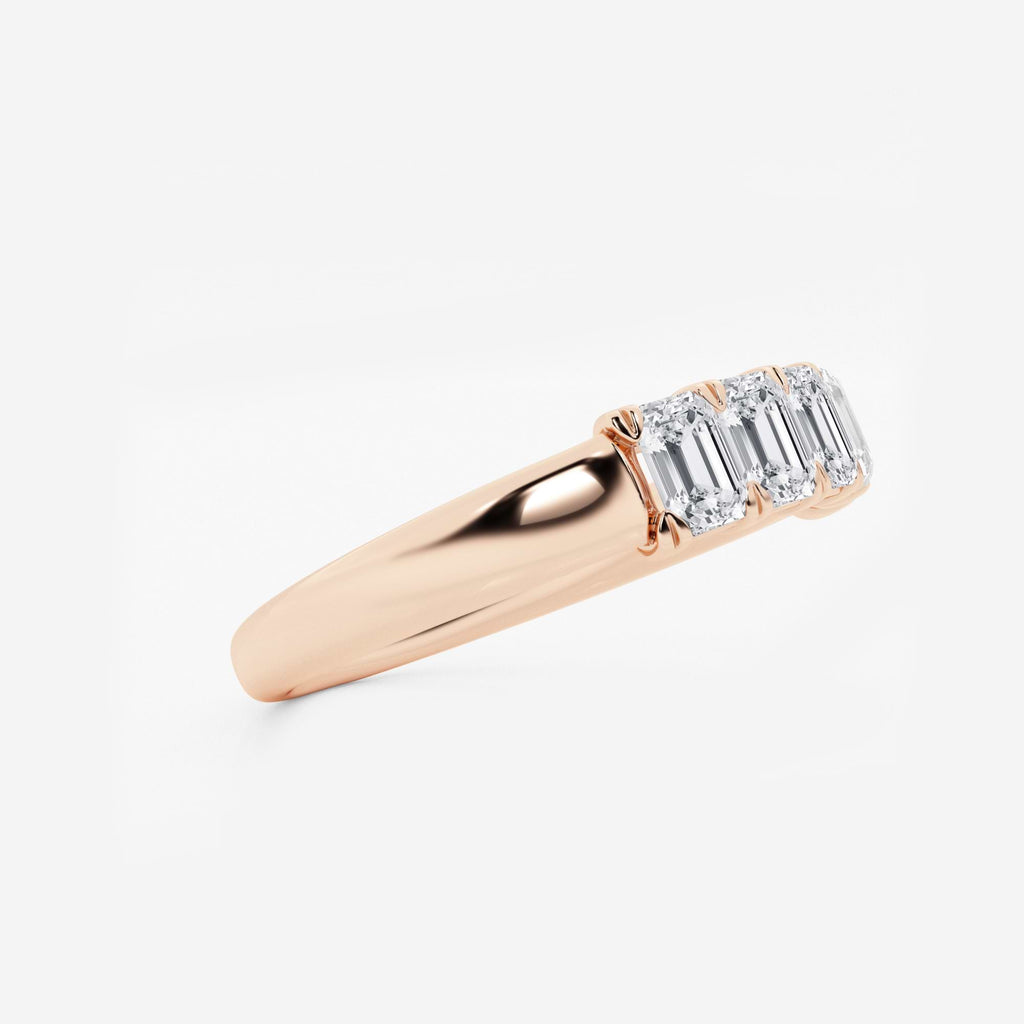 GWA012 - Additional Image 1 for  1 ctw Emerald Lab Grown Diamond Five-Stone Anniversary Band