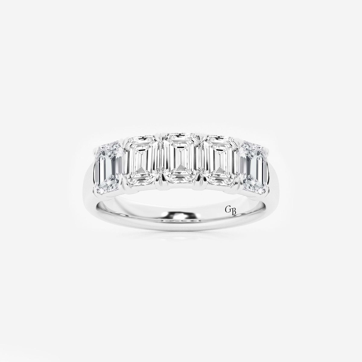 GWA012 - 2 ctw Emerald Lab Grown Diamond Five-Stone Anniversary Band