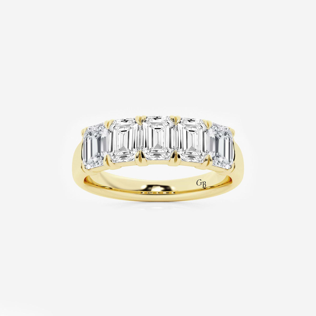 GWA012 - 2 ctw Emerald Lab Grown Diamond Five-Stone Anniversary Band