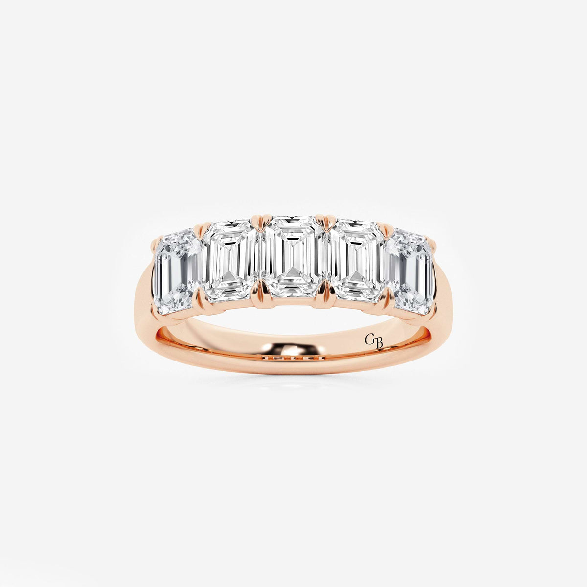 GWA012 - 2 ctw Emerald Lab Grown Diamond Five-Stone Anniversary Band