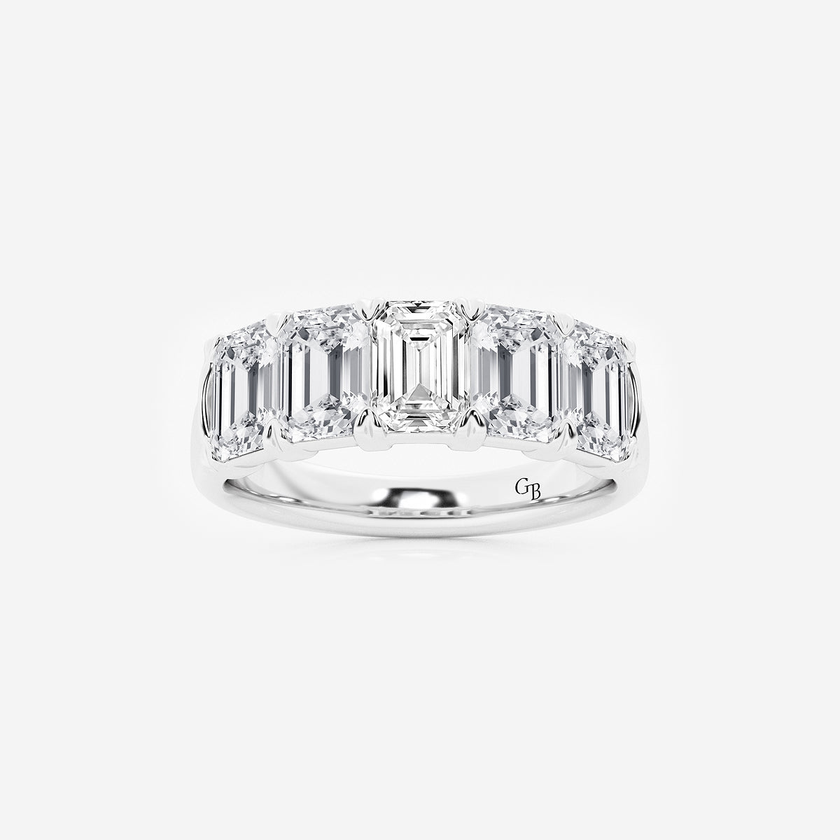 GWA012 - product video for 3 ctw Emerald Lab Grown Diamond Five-Stone Anniversary Band