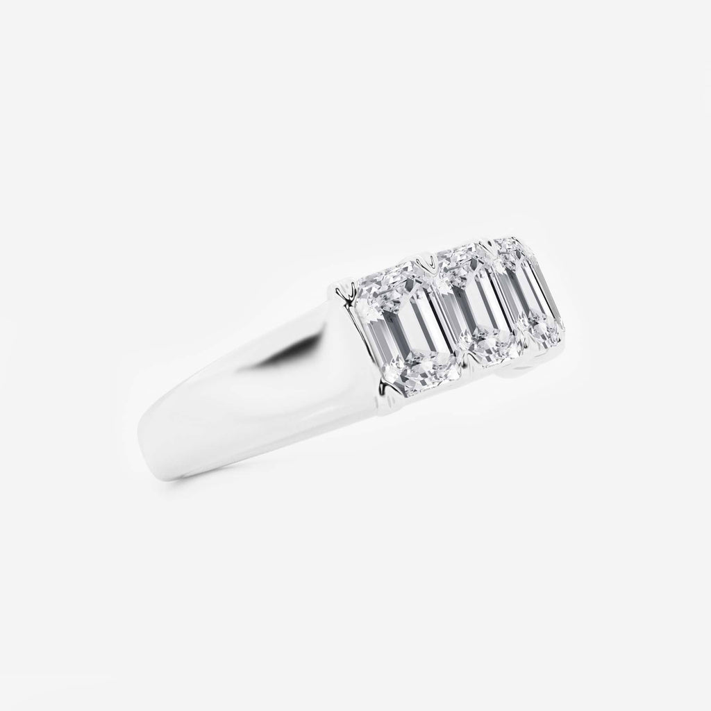 GWA012 - Additional Image 1 for  3 ctw Emerald Lab Grown Diamond Five-Stone Anniversary Band