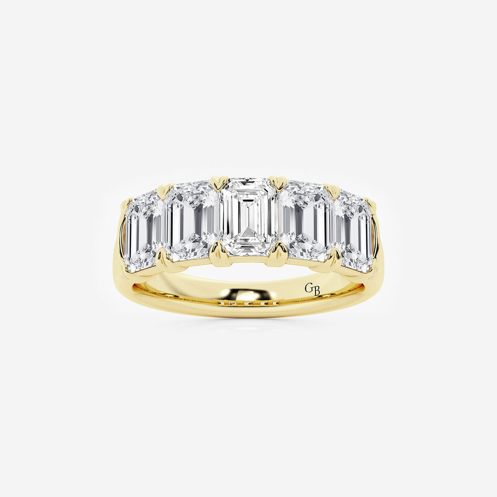 GWA012 - product video for 3 ctw Emerald Lab Grown Diamond Five-Stone Anniversary Band