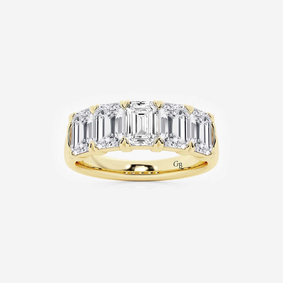 GWA012 - product video for 3 ctw Emerald Lab Grown Diamond Five-Stone Anniversary Band