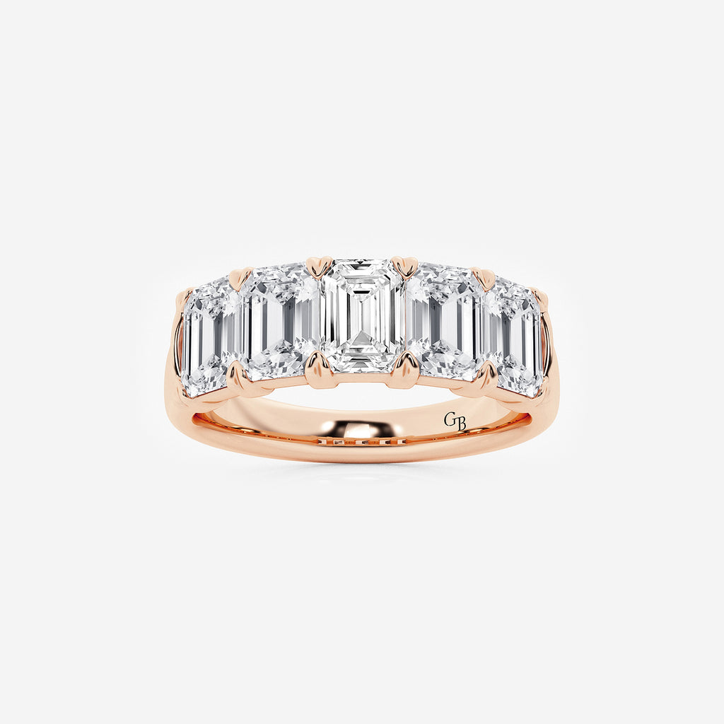 GWA012 - product video for 3 ctw Emerald Lab Grown Diamond Five-Stone Anniversary Band