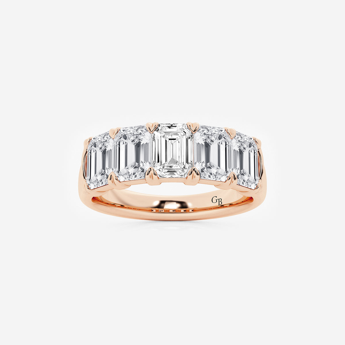 GWA012 - product video for 3 ctw Emerald Lab Grown Diamond Five-Stone Anniversary Band