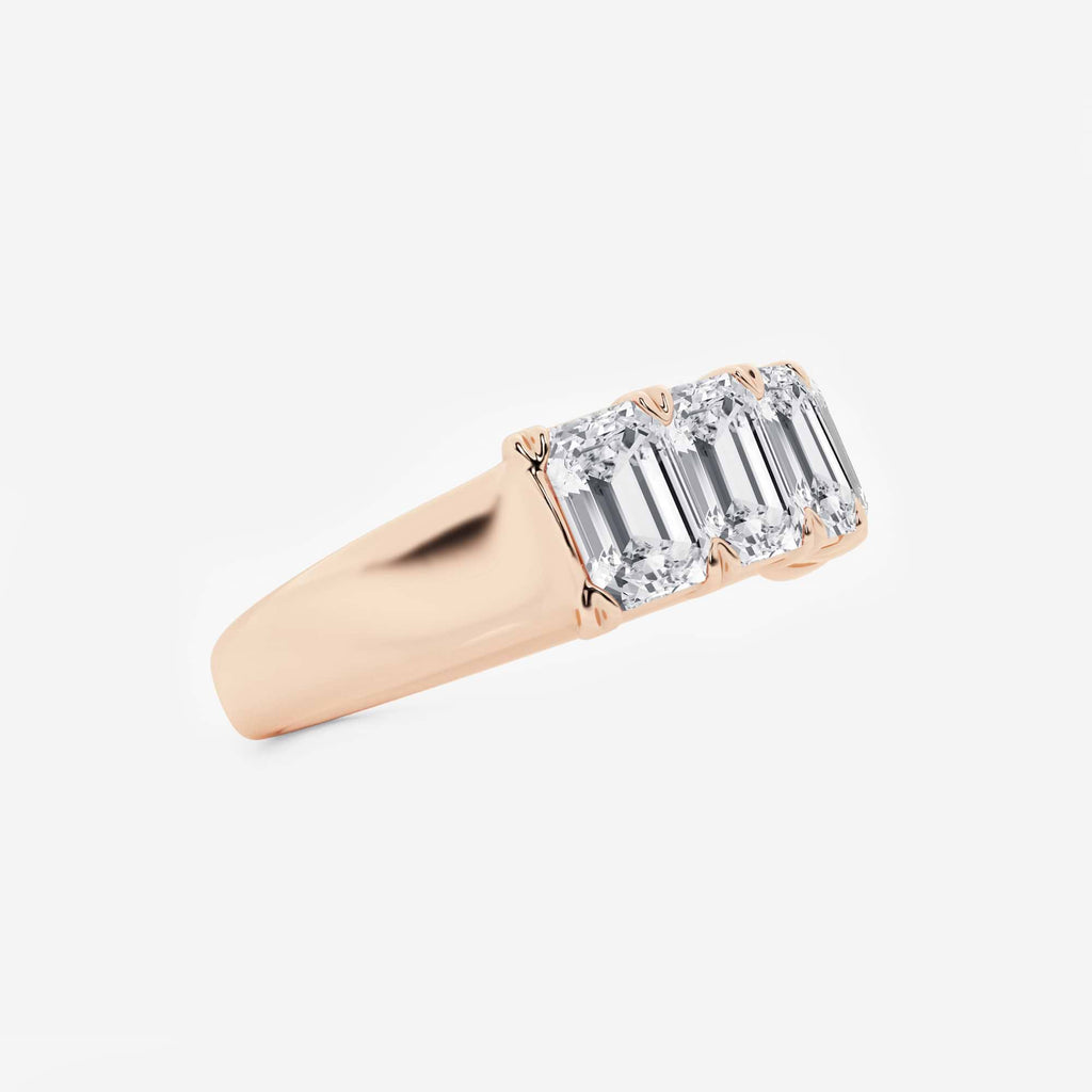 GWA012 - Additional Image 1 for  3 ctw Emerald Lab Grown Diamond Five-Stone Anniversary Band