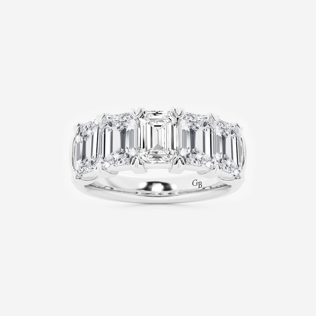 GWA012 - product video for 4 ctw Emerald Lab Grown Diamond Five-Stone Anniversary Band