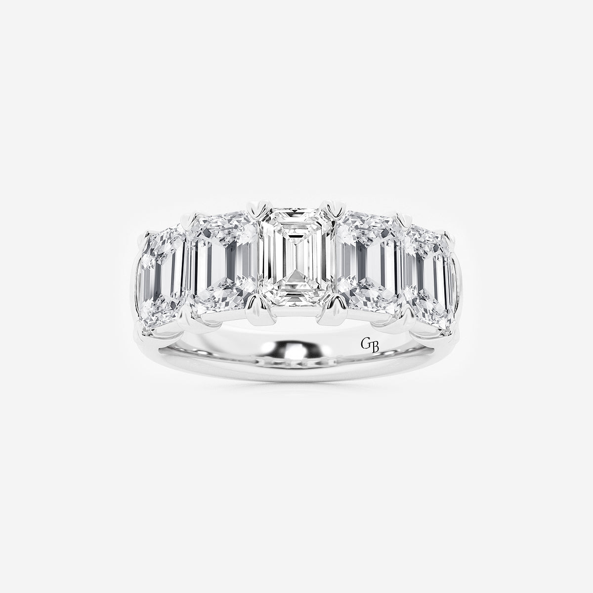 GWA012 - product video for 4 ctw Emerald Lab Grown Diamond Five-Stone Anniversary Band