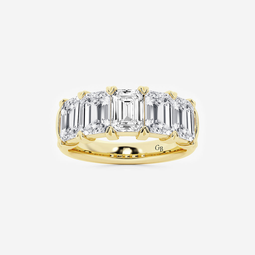 GWA012 - product video for 4 ctw Emerald Lab Grown Diamond Five-Stone Anniversary Band
