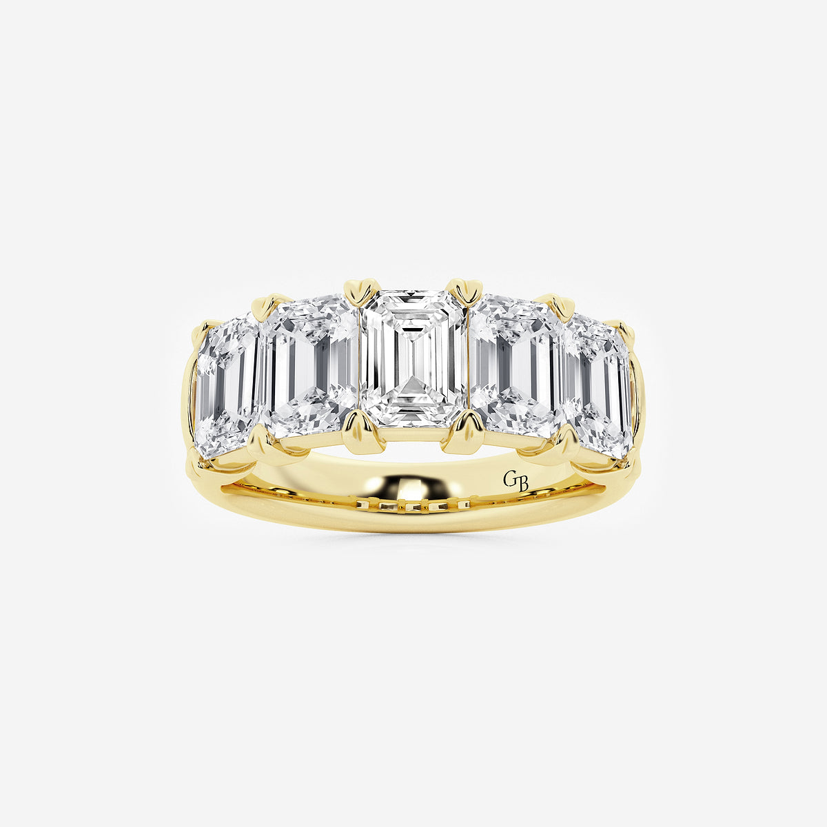 GWA012 - product video for 4 ctw Emerald Lab Grown Diamond Five-Stone Anniversary Band